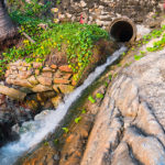 Water pipe in nature